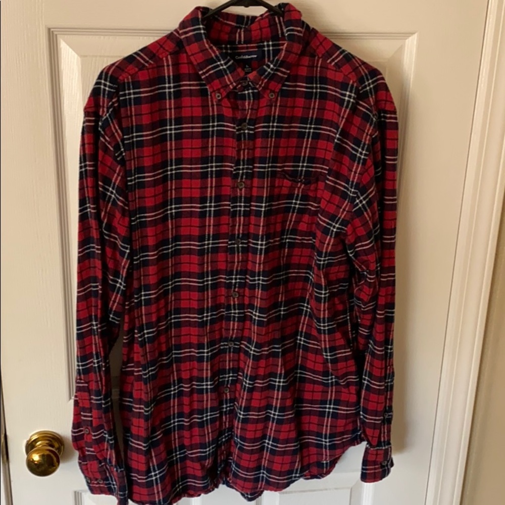 Croft & Barrow Red/Blue Plaid Flannel Shirt